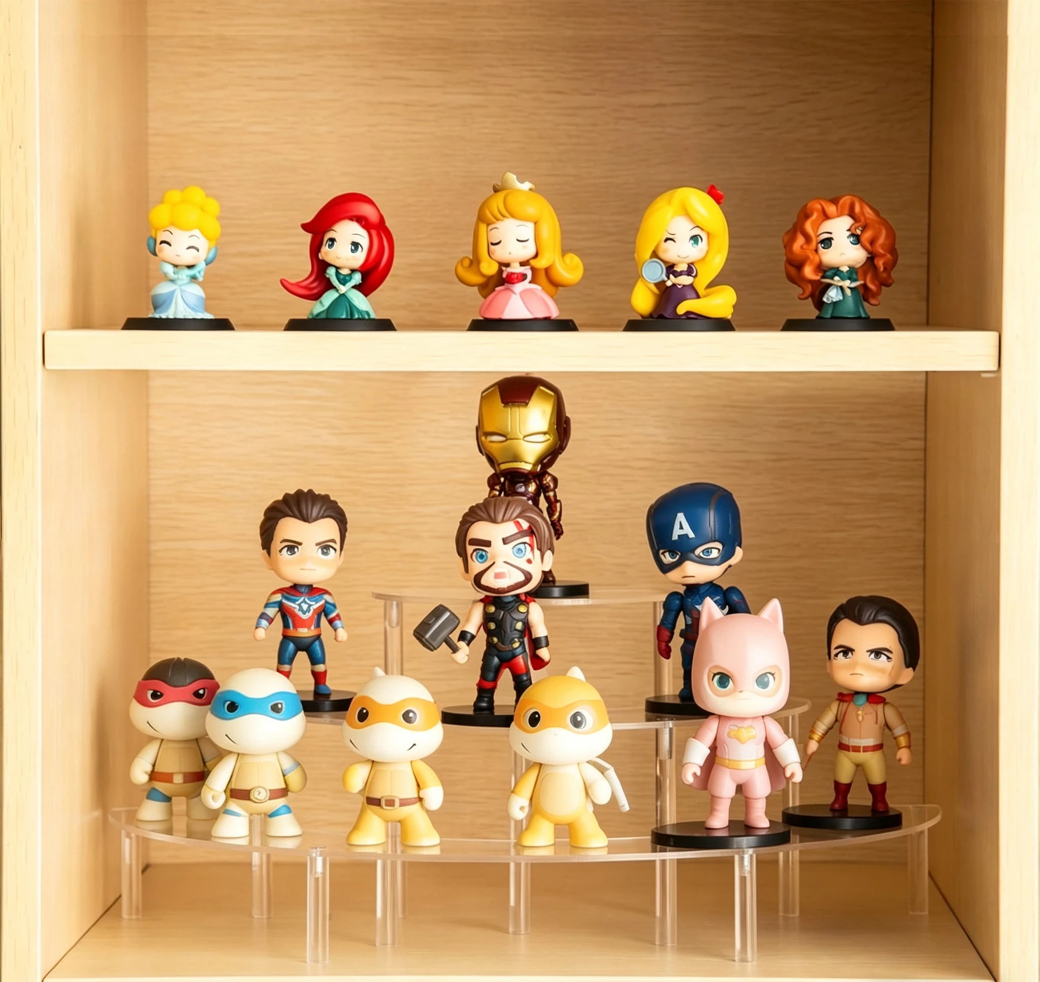 3 Tier Clear Cupcake Perfume Stand Organizer Half Moon Dessert Stand for Display, Food, Amiibo Funko Funko POP Figure
