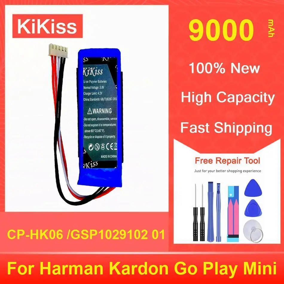 

Kikiss Battery 9000Mah CP-HK06 /GSP1029102 01 For Harman Kardon Go Play Mini