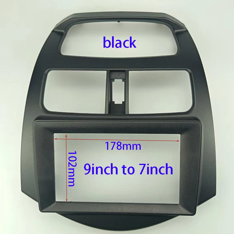 7/9 Inch 2 Din Car Radio Fascias Stereo Panel Frame Mounts with Harness Cablefor Chevrolet Spark 2010-2013