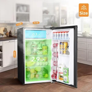 Upstreman 3,2 Cu.Kulkas Mini Ft dengan Freezer, Pintu Tunggal, Termostat yang Dapat Disesuaikan, Lemari Es untuk Asrama, Kantor, Kamar Tidur 8 kulkas dengan penjualan terbaik dengan freezer - №