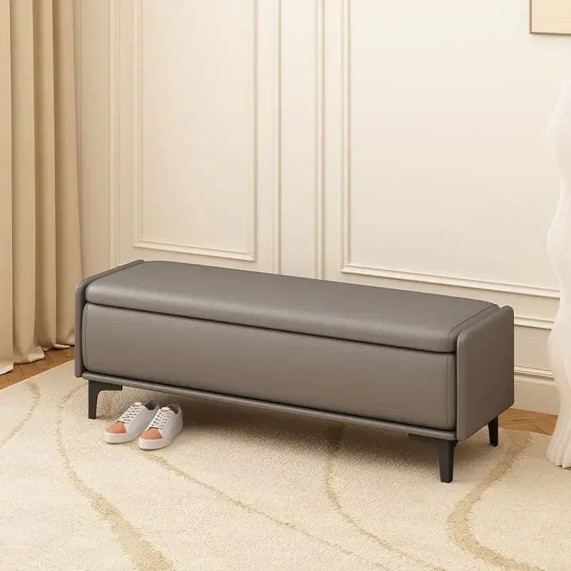 Italian Luxury Shoes Changing Stools Simple Long Sofa Stool Rectangular Bed End Ottomans Bedroom Storage Stool At Home Entrance