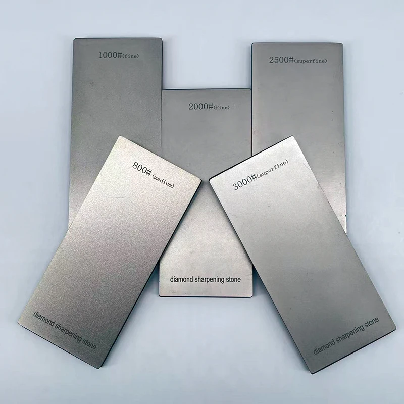 مبراة سكاكين حجرية لشحذ الماس، قاعدة صلبة، حصى غير قابل للانزلاق 80-3000 #   أدوات الماس غرامة طحن المشحذ 170*75 مللي متر
