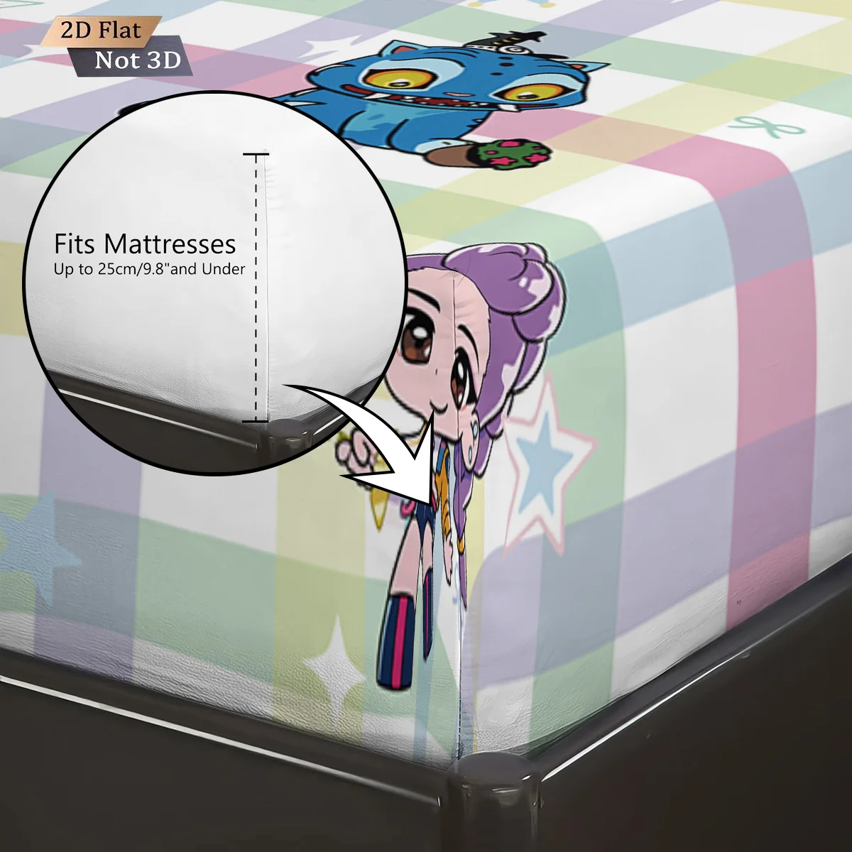 3 قطعة K-Pop شيطان الصيادين طباعة coreless غطاء سرير مجموعة أحجام متعددة لينة غطاء السرير غرفة نوم الفراش الديكور آلة قابل للغسل