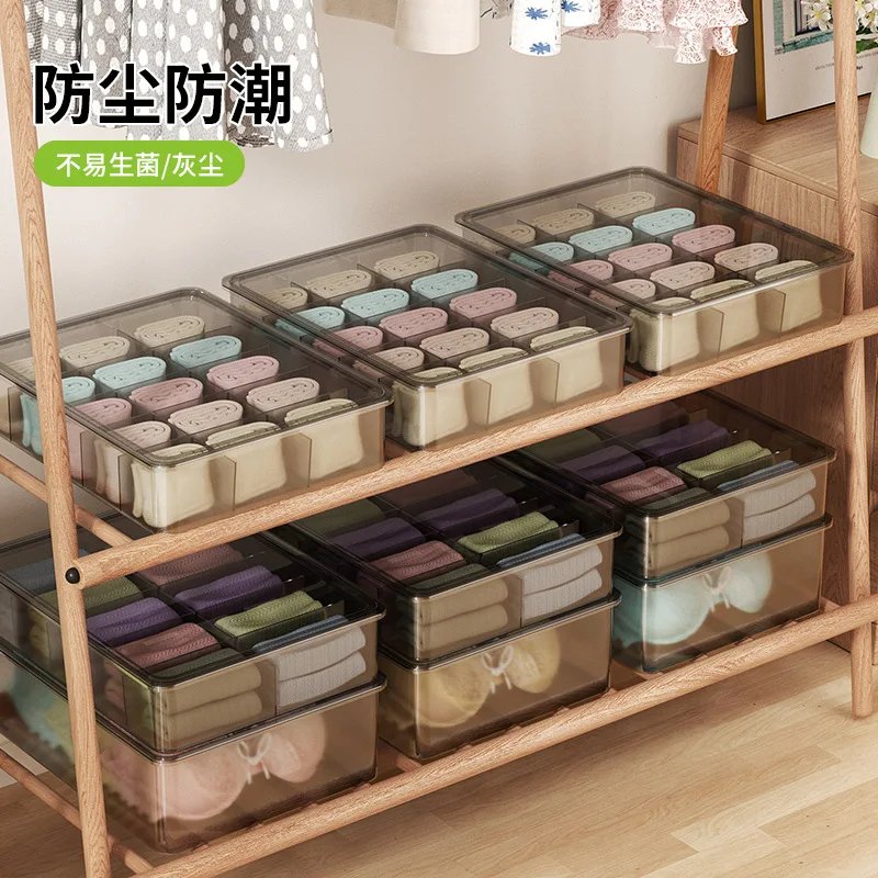 Boîte de Rangement de Sous-Vêtements de Luxe, Légère, Ménage, Soutien-Gorge, Culotte, Finition Multifonctionnelle, Chaussettes, Grille