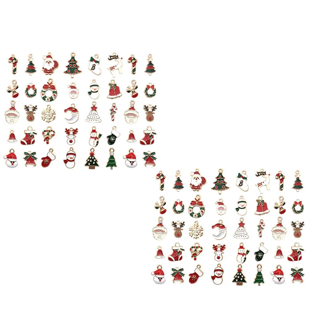 100 قطعة عيد الميلاد سحر سبائك المعلقات تصميم عقد دي اي واي سوار أقراط المفاتيح اكسسوارات صنع المجوهرات #4