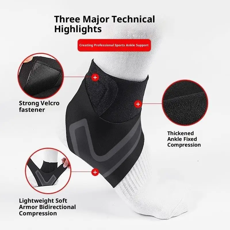 Adjustable Compression Ankle Brace Non-Slip Pain Relief Support for Running Jogging Arthritis Soreness  Recovery