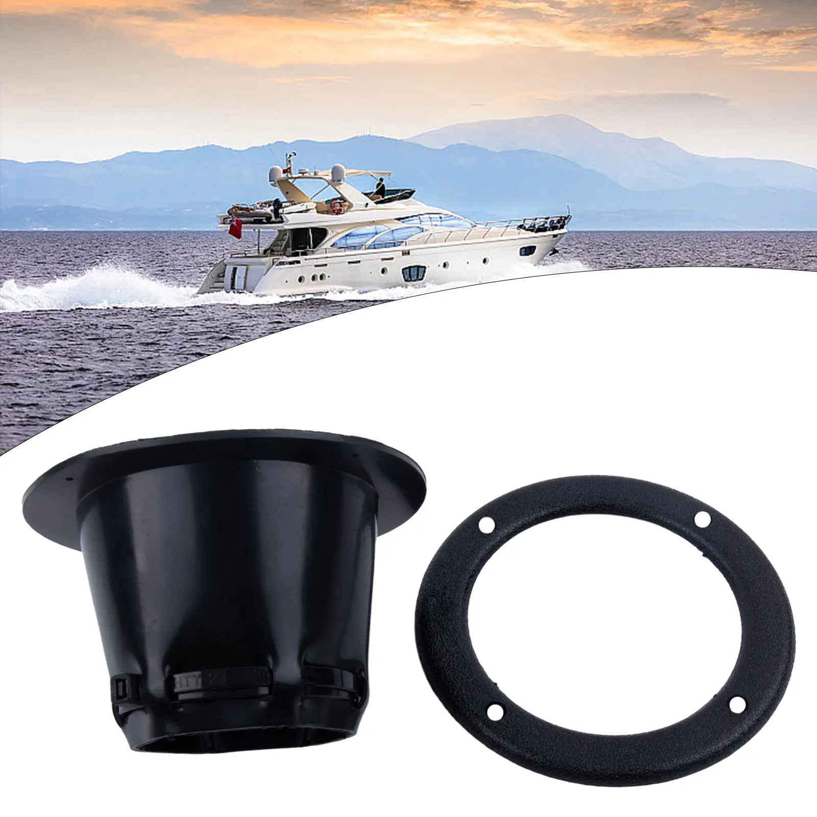 Bota de cabo de barco, diâmetro 120mm, popa marinha, cabo de direção, motorwell com amarração de fio, acessório preto para marinho