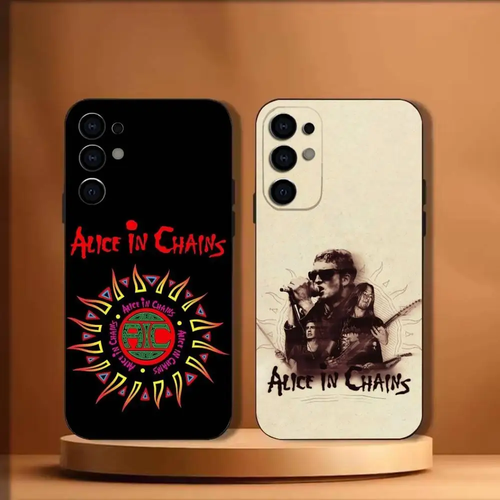 Band A-Alice I-In C-Chains Phone Case For Samsung S26,25,24,23,22,30,21,10,9,Ultra,Plus,Lite Black Soft Case