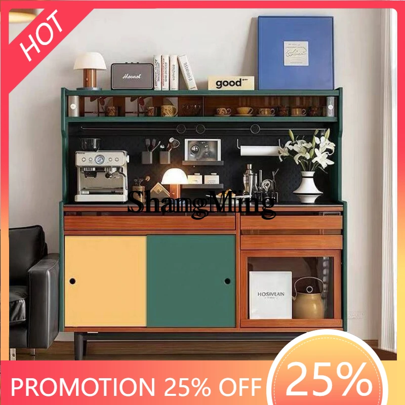 

FGwood slate dining side storage cabinet against the wall integrated storage cabinet for household small coffee cabinet