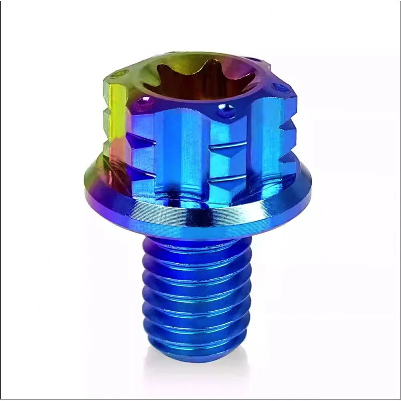 

Premium Titanium Flange Bolts for Motorcycles ATVs E Bikes Engine and Transmission Decoration 4 Vibrant Colors Replacement
