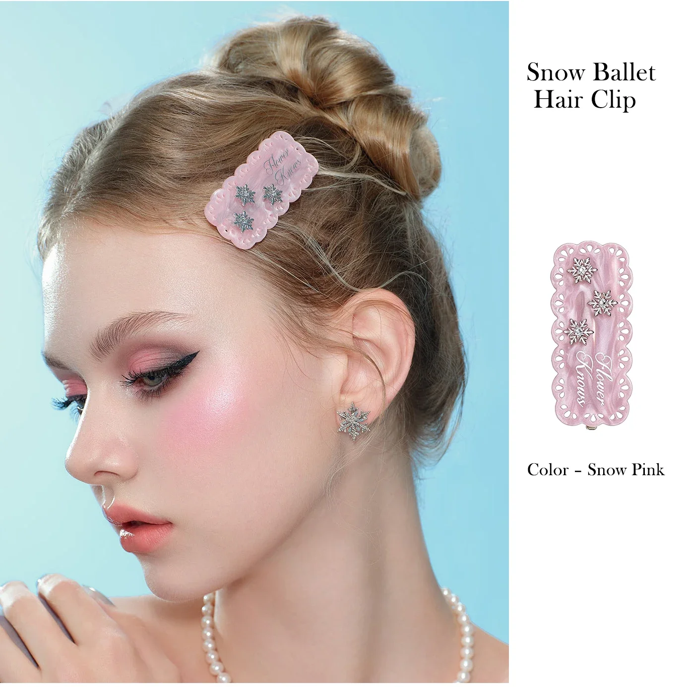 Flower Knows Snow Ballet Shell Jewel Strawberry Cupid Hair Clip Cute Kawaii Vintage Hairpin Fashion for Girls Women