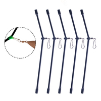 5pcs Fishing Anti-Tangle Feeder Boom Anti Tangle Booms With Snaps Tube Balance Connector Tackle Anti Tangle
