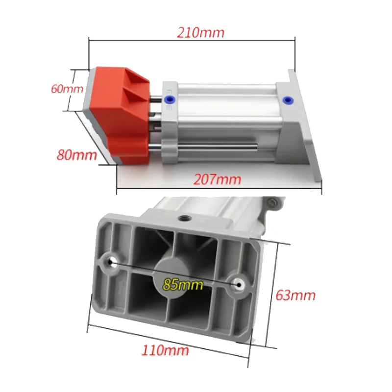 SU50X75-FD SDA50X90-FDSlotting Machine Inclined Cylinder Side Hole Inclined Cylinder Punching Machine Wood Inclined Foot Fixture