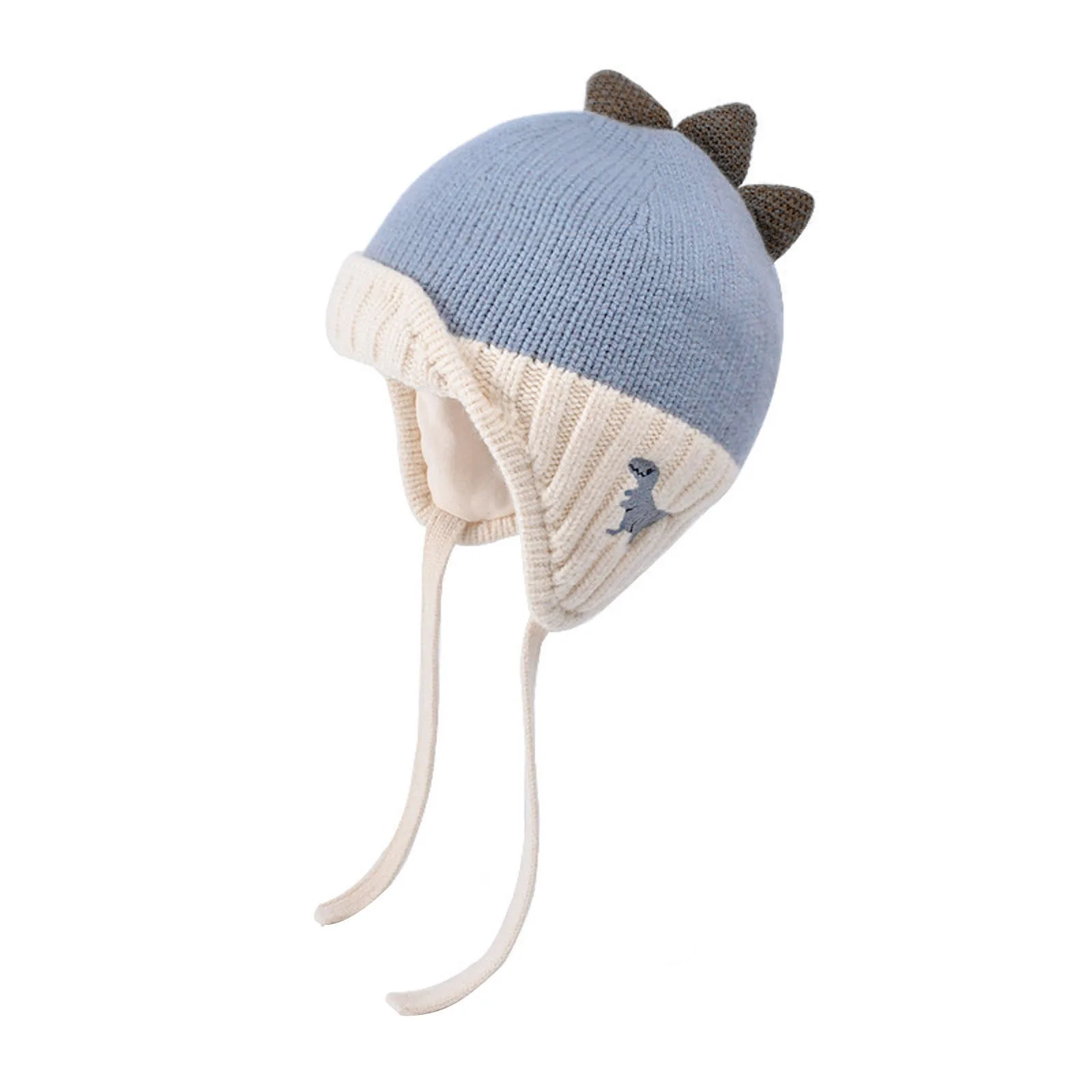 

Novelty Hats for Kids Children Wool Hat Fashion Dinosaur Horn Thickened Knitted Hat Girl Warm Ear Hat Kids Dog Hats