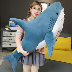 15-140cm Kawaii Giant Stuffed Animal Shark Plush Toy Large Soft Doll Whale Dolphin Sleeping Pillow Girl Festival Gifts for Child