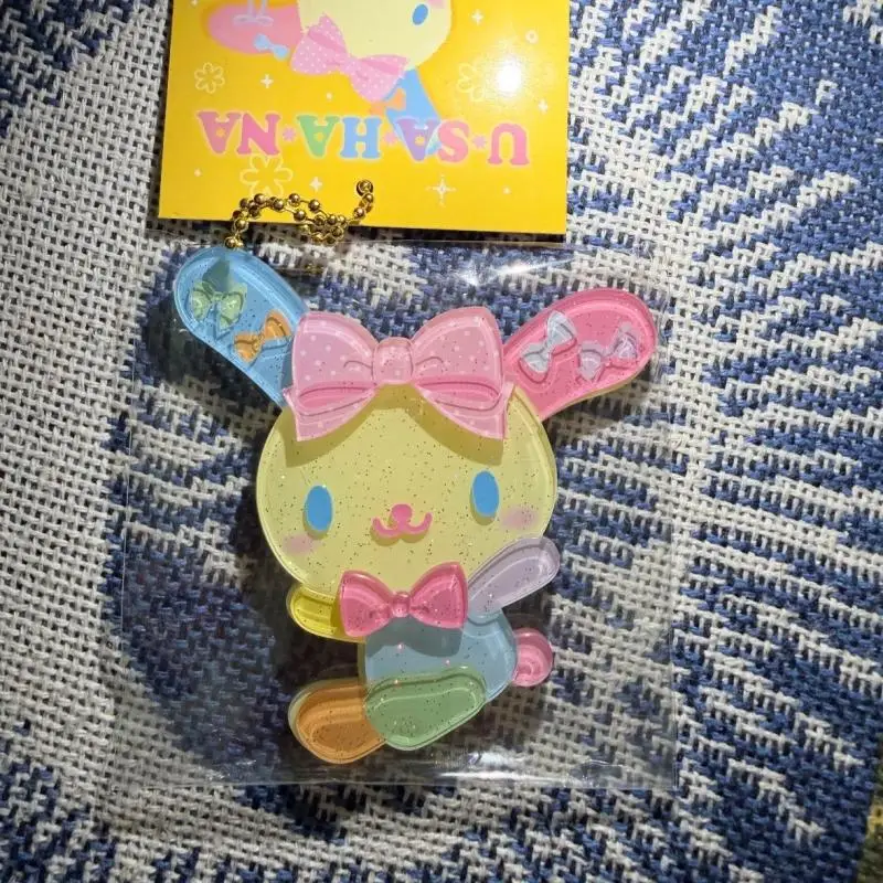 Cartoon Usahana Keychain Multi Functional Japanese Anime Kawaii Acrylic Rabbit Backpack Zipper Decoration Toy Friendbirthdaygift - view 4