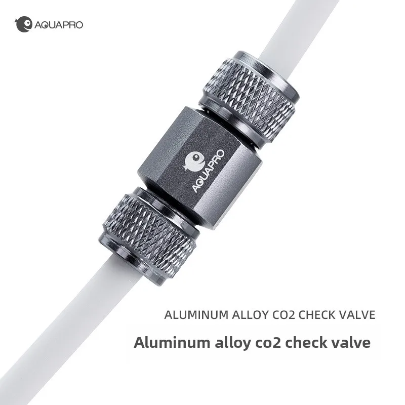 

AQUAPRO CO2 Check Valve Stainless Steel-Anti-Siphon One-Way Valve for Aquarium Air Pump In-Line Fittings Reverse Flow Prevention