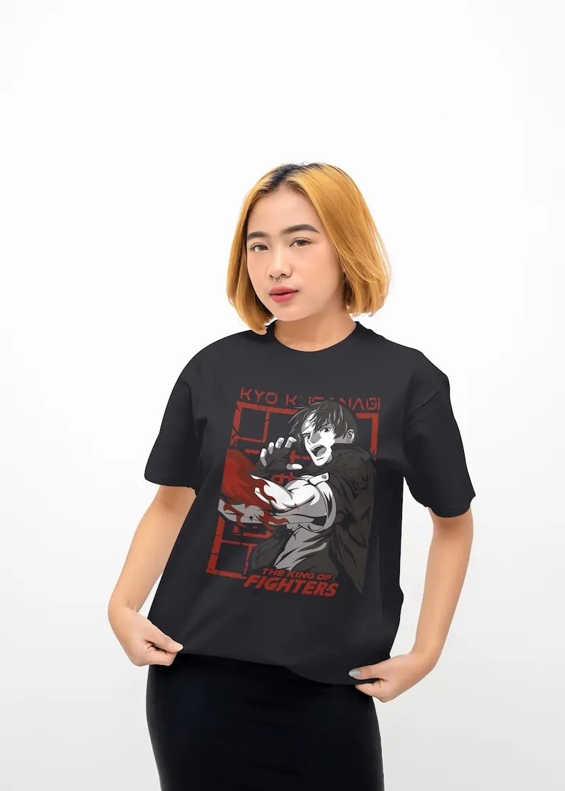 تي شيرت كيو كوساناجي KOF98 بريميوم للجنسين #2