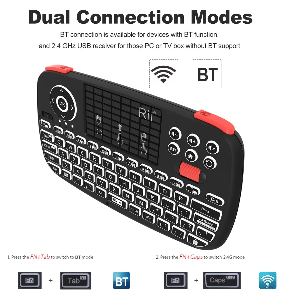 rii-i4-mini-bluetoothワイヤレスキーボード-タッチパッド付き-24ghzバックライトマウス-リモコン-windows-android-tv-box-スマートtv対応