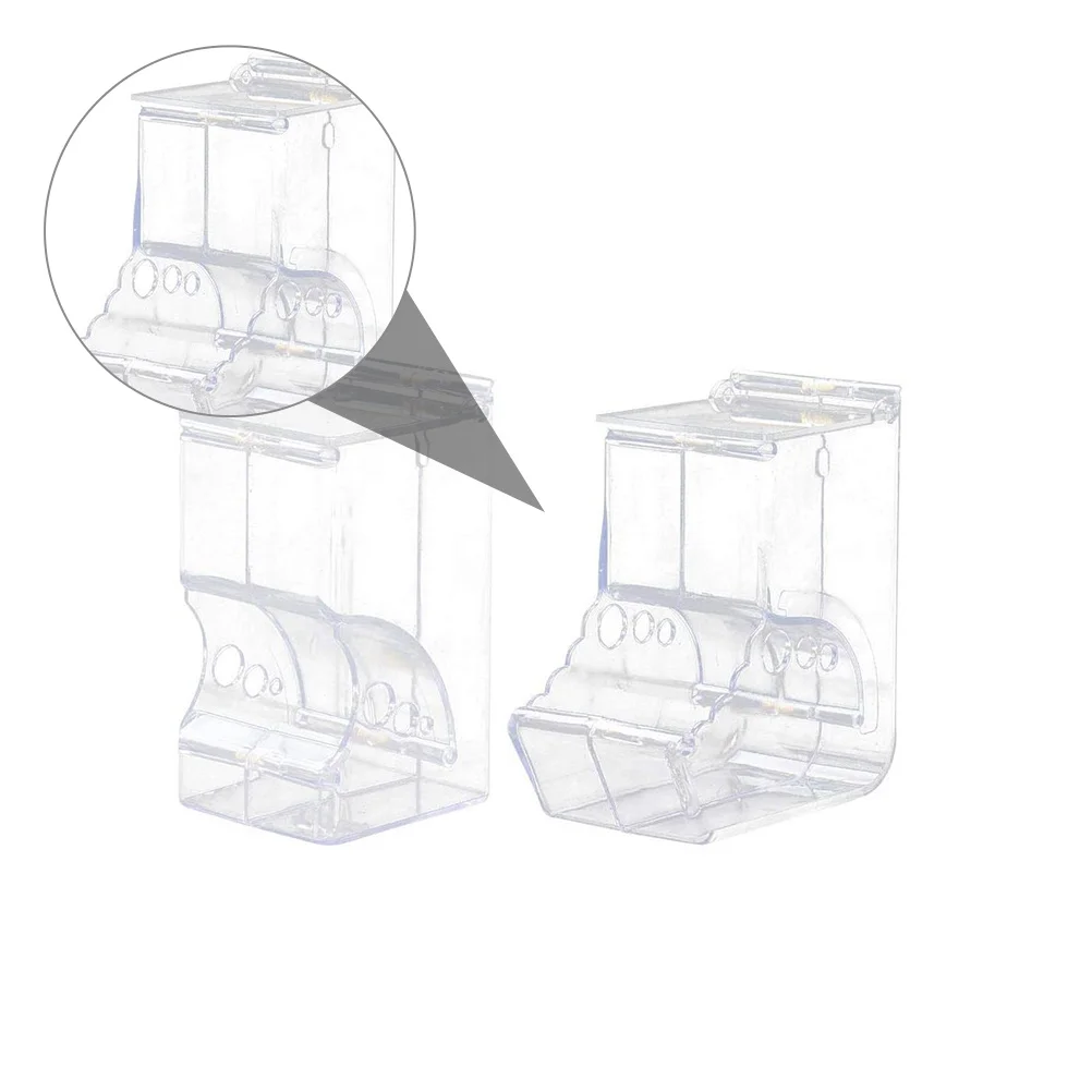 

2Pcs Automatic Feeder Acrylic Pet Food Dispenser Large Capacity Self-Dispensing Feeder for Small Cat Rabbit Hamster Bird