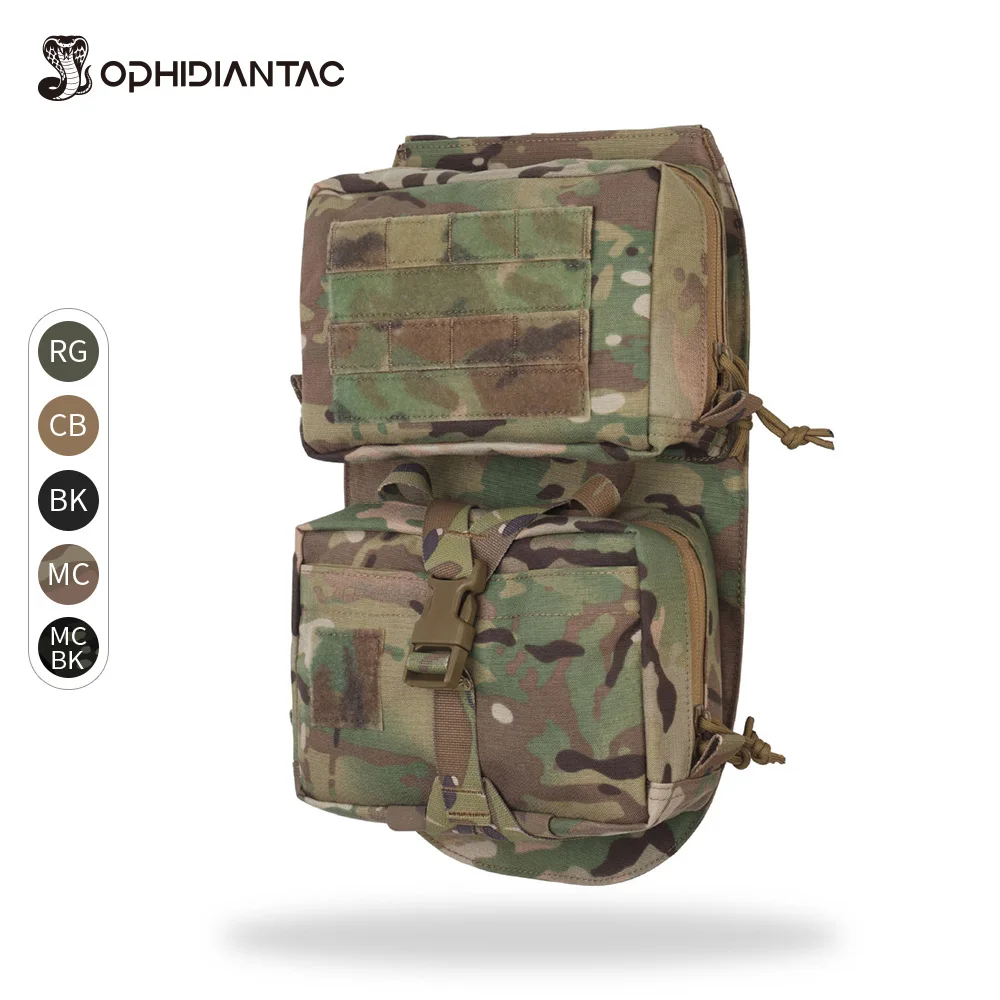 

OPHIDIANTAC Magic Tape Beetle Back Plate With Removable First Aid Pouch for Plate Carrier Hunting Accessories