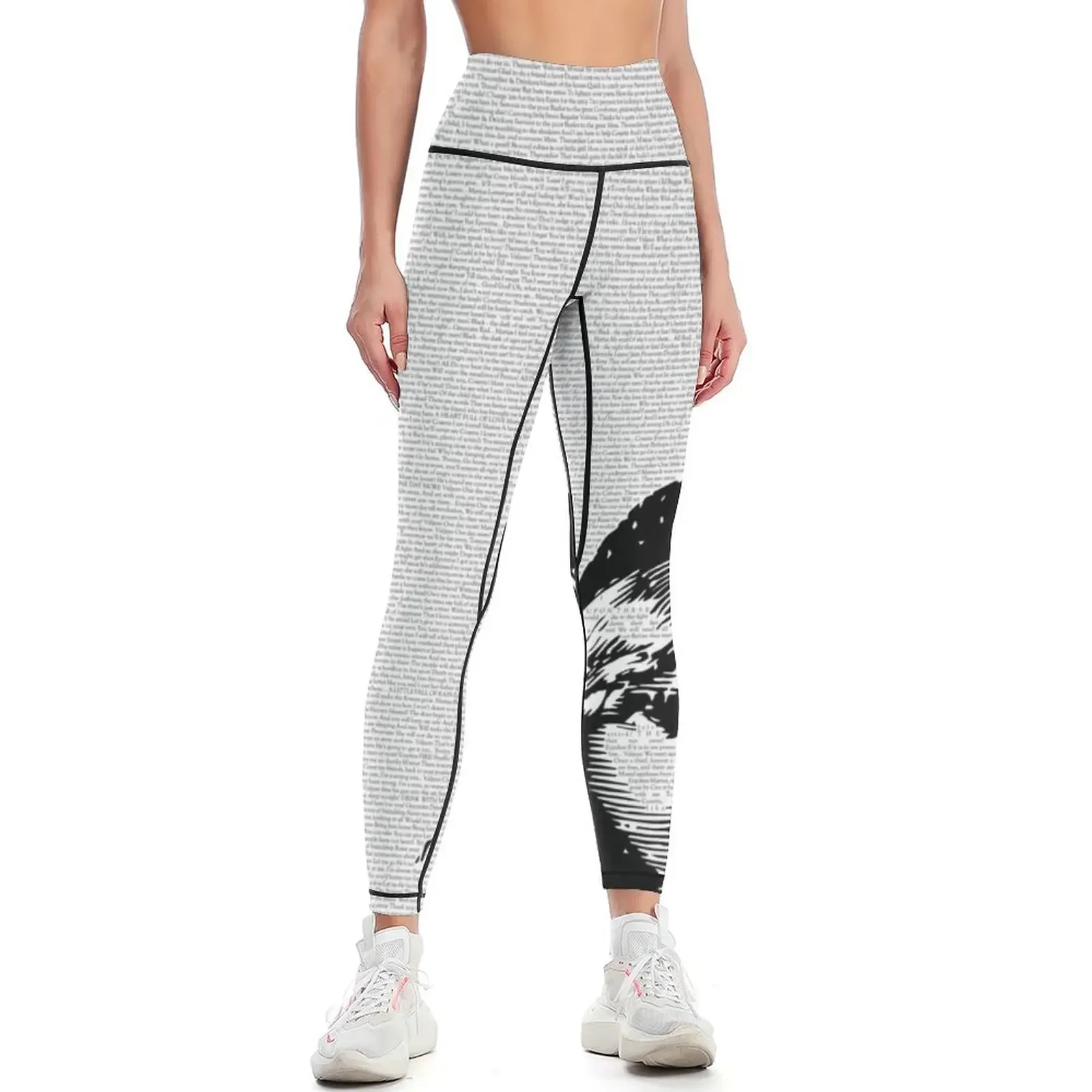 Les Miserables Musical Full Script Lyrics Leggings Women's gym Clothing fitness Sports pants for sportswear gym Womens Leggings