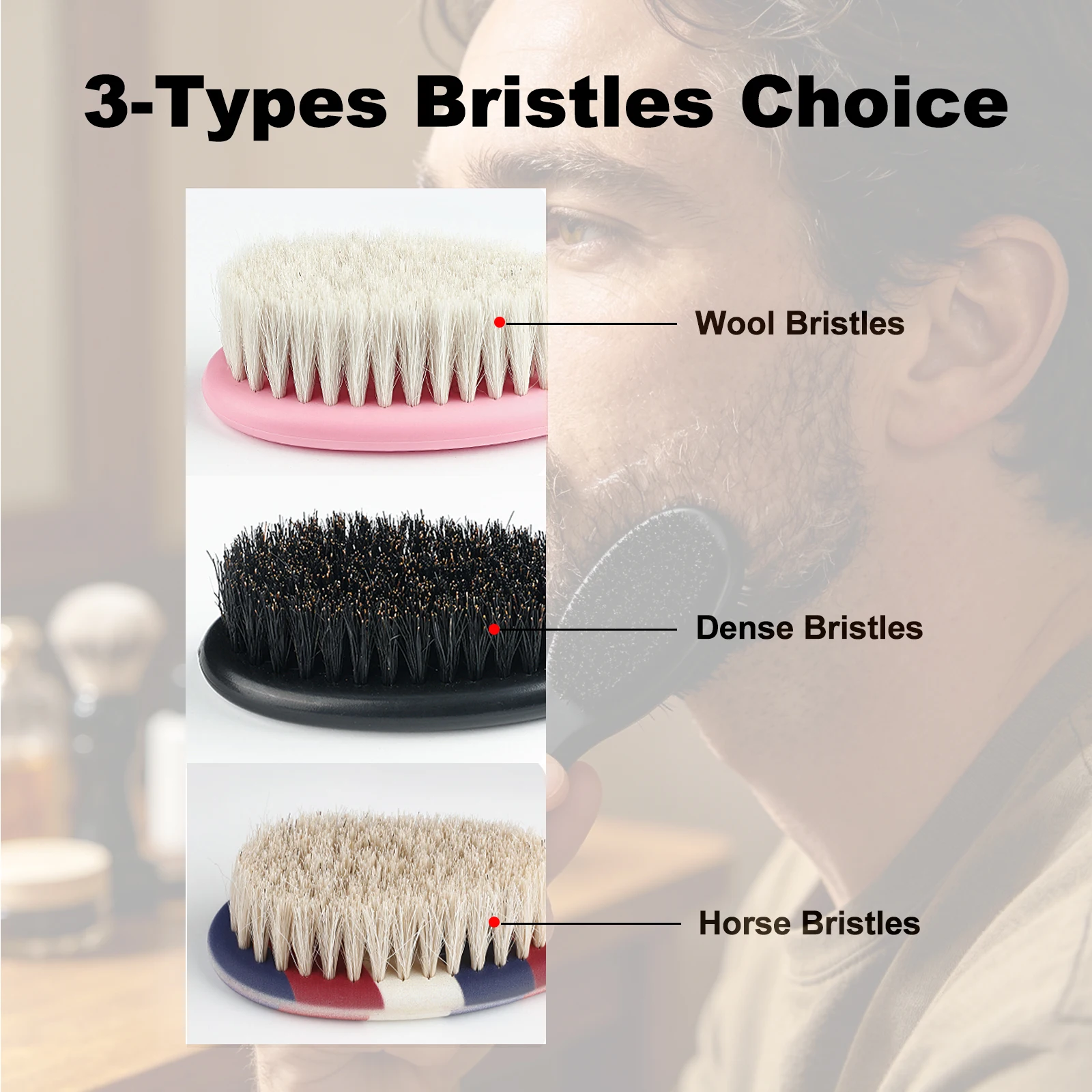 1pc Professional Barber Fade Brush for Men Cleaning and Dusting Brush for Beard and Hair Perfect for Grooming and Styling Tools view 5