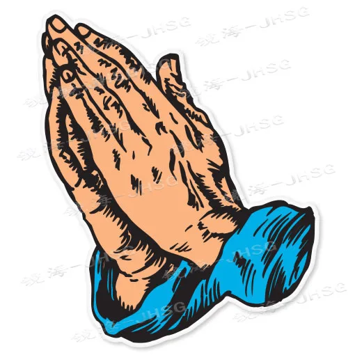 Praying Hands Car Sticker Religious Faith Christian Vinyl Decal Waterproof for Car Window Door Bumper Truck Auto Decor