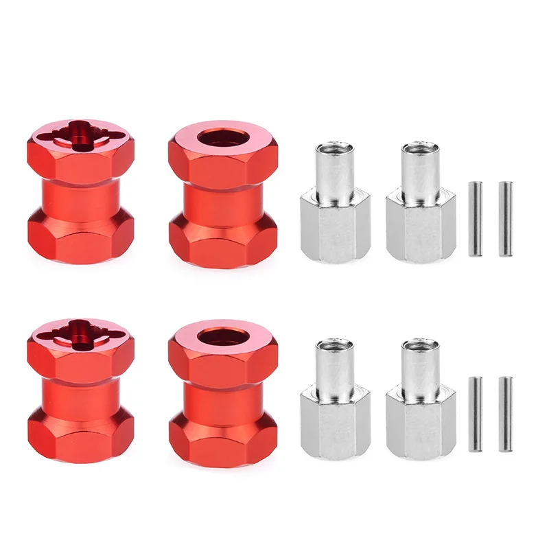 Moyeu hexagonal de roue en métal pour voiture RC, couremplaçant d'extension 15mm pour AXIAL SCX10 D90 CC01 F350 1/10, 12mm