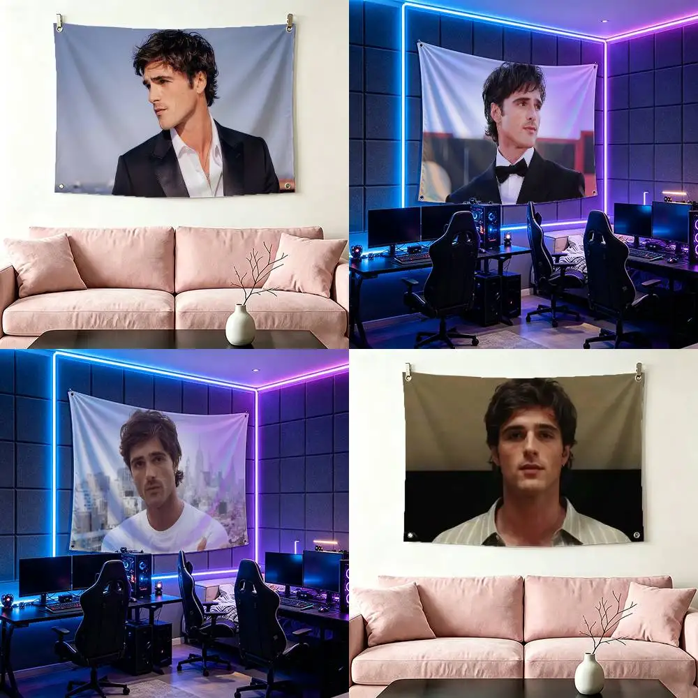 Actor Jacob Elordi Flags Wall Hanging Tapestry Outdoor Garage Room Decorative flag Background Blanket