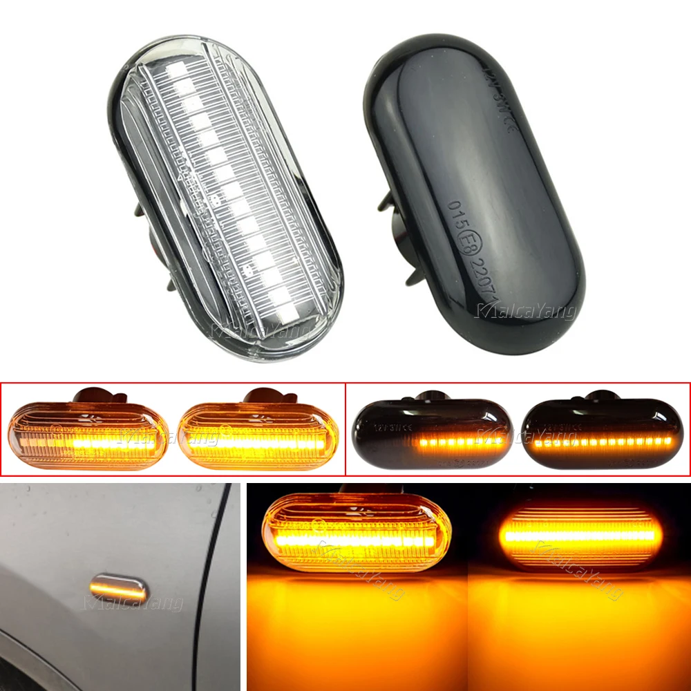 Sequential Flashing LED Turn Signal Side Marker Light For Dacia Duster Dokker Lodgy Renault Megane 1 Clio1 2 KANGOO ESPACE Smart