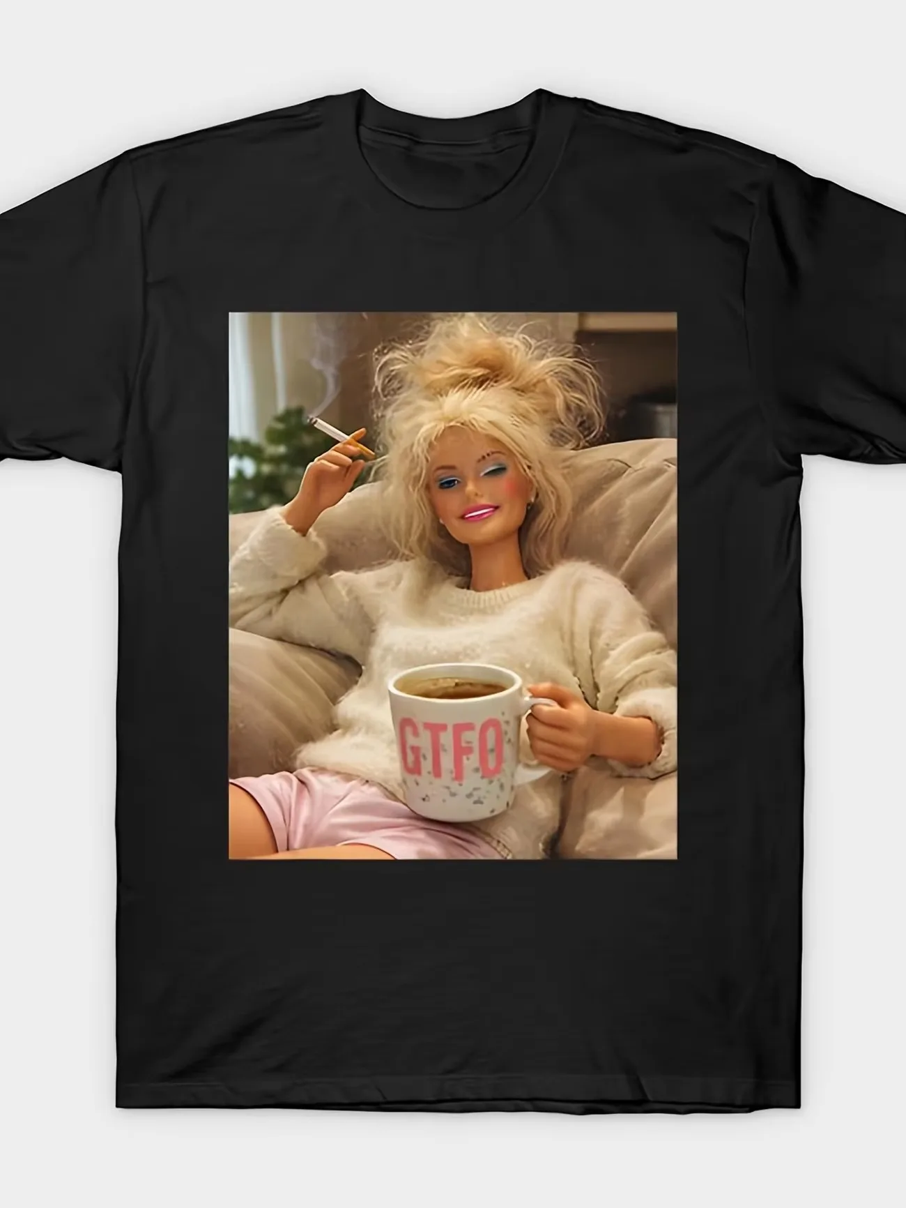 Funny Doll Face Y2K Graphic T Shirt Women Men Tee Summer Spring Oversized Tops ironic humor weirdcor Sarcastic Hilarious Tees