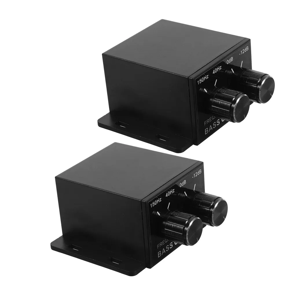 2Pcs Car Audio Amplifier Bass Knob Adjustable Potentiometer Volume Controller for Vehicle Rca Remote Amplifier Universal Bass