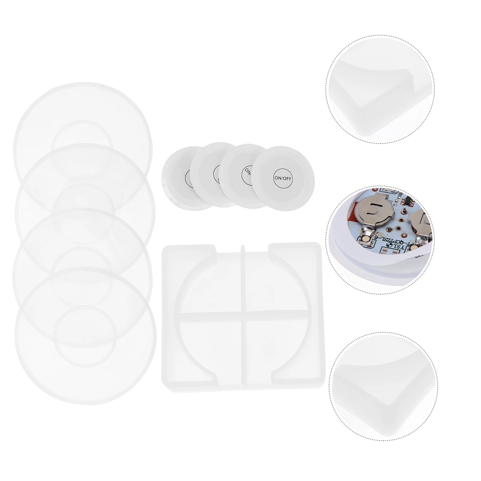 

1Set Luminous Coaster Mold Cd Disc Silicone Craft Making Mold for DIY Epoxy Casting Creative Home Decor Projects