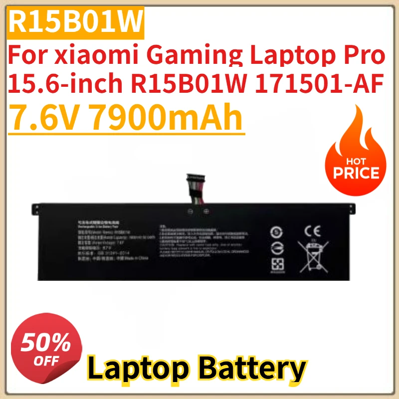 

High Quality New R15B01W Laptop Battery 7.6V 7900mAh for xiaomi Gaming Laptop Pro 15.6-inch R15B01W 171501-AF Battery