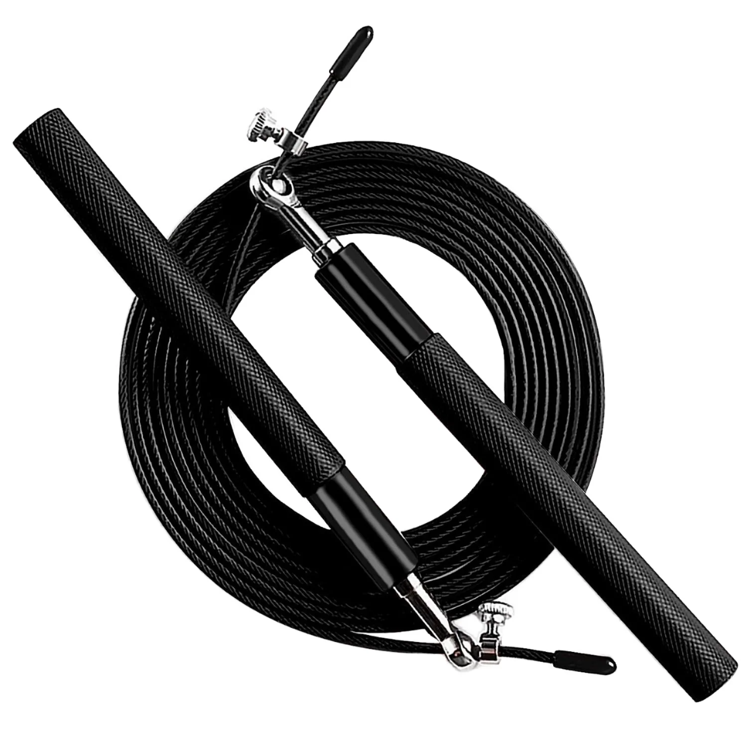 2026 Professional High Speed Adjustable Weighted Steel Wire Aluminum 2.5mm 100KG Jump Rope for Adults Fitness Training Home Usep