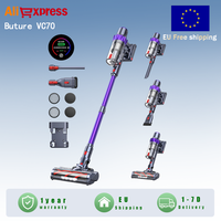 Buture VC70 Vacuum Cordless Handheld 38KPA High Suction Power 450W Motor Smart Home Cleaning LED Touch Screen Vacuum Cleaner