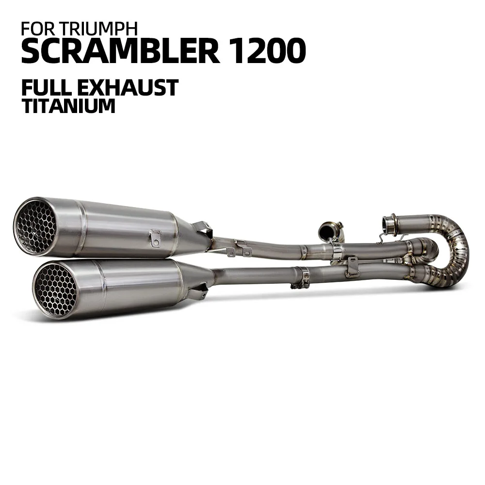 

Для Triumph Scrambler 1200 XE XC Scrambler 1200 мотоциклетная выхлопная система из титанового сплава, комплект глушителя для побега коллектора