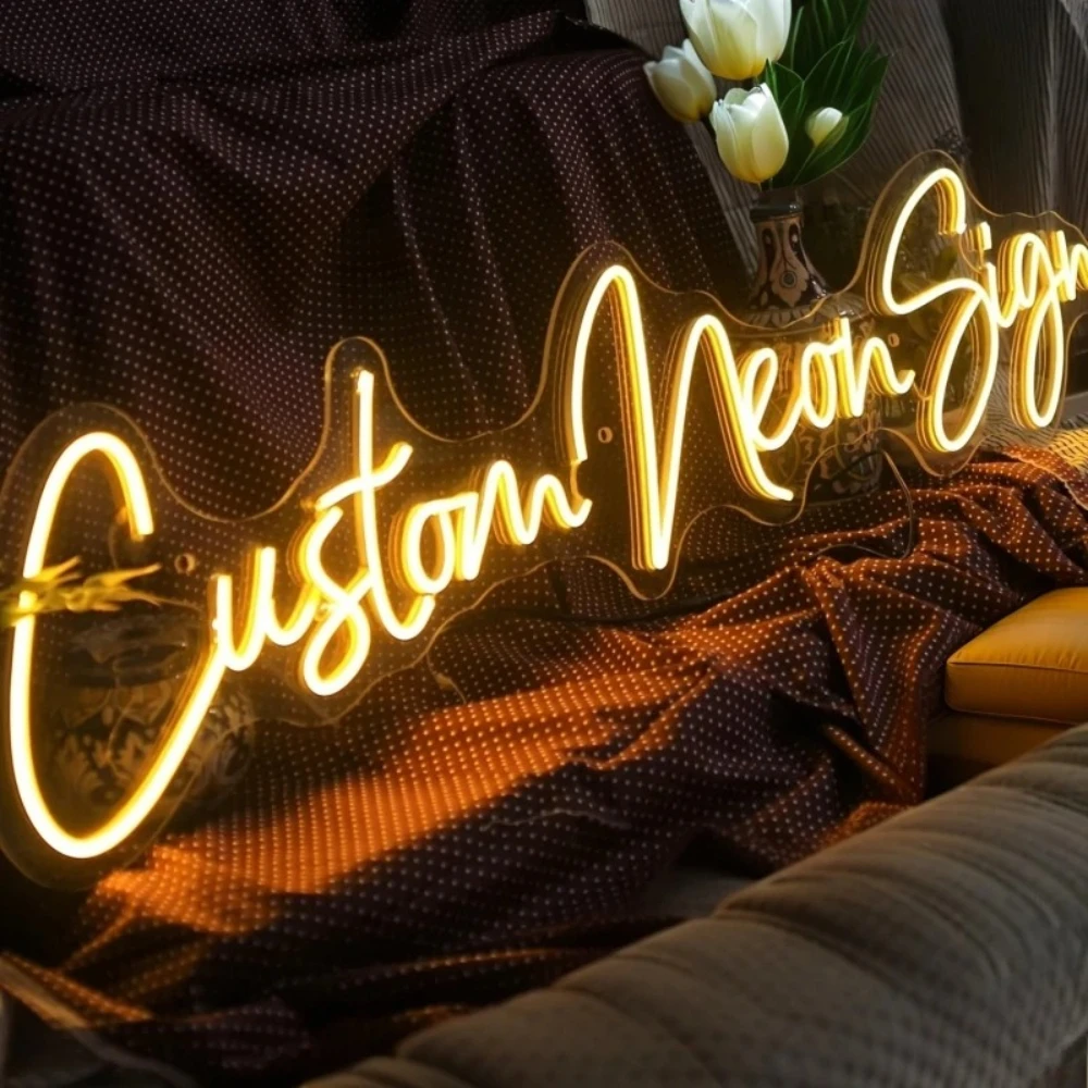 Custom LED Neon Sign Lights Personalized Wall Hanging Neon Sign for Wedding Birthday Party Bedroom Game Room Pub café Decoration