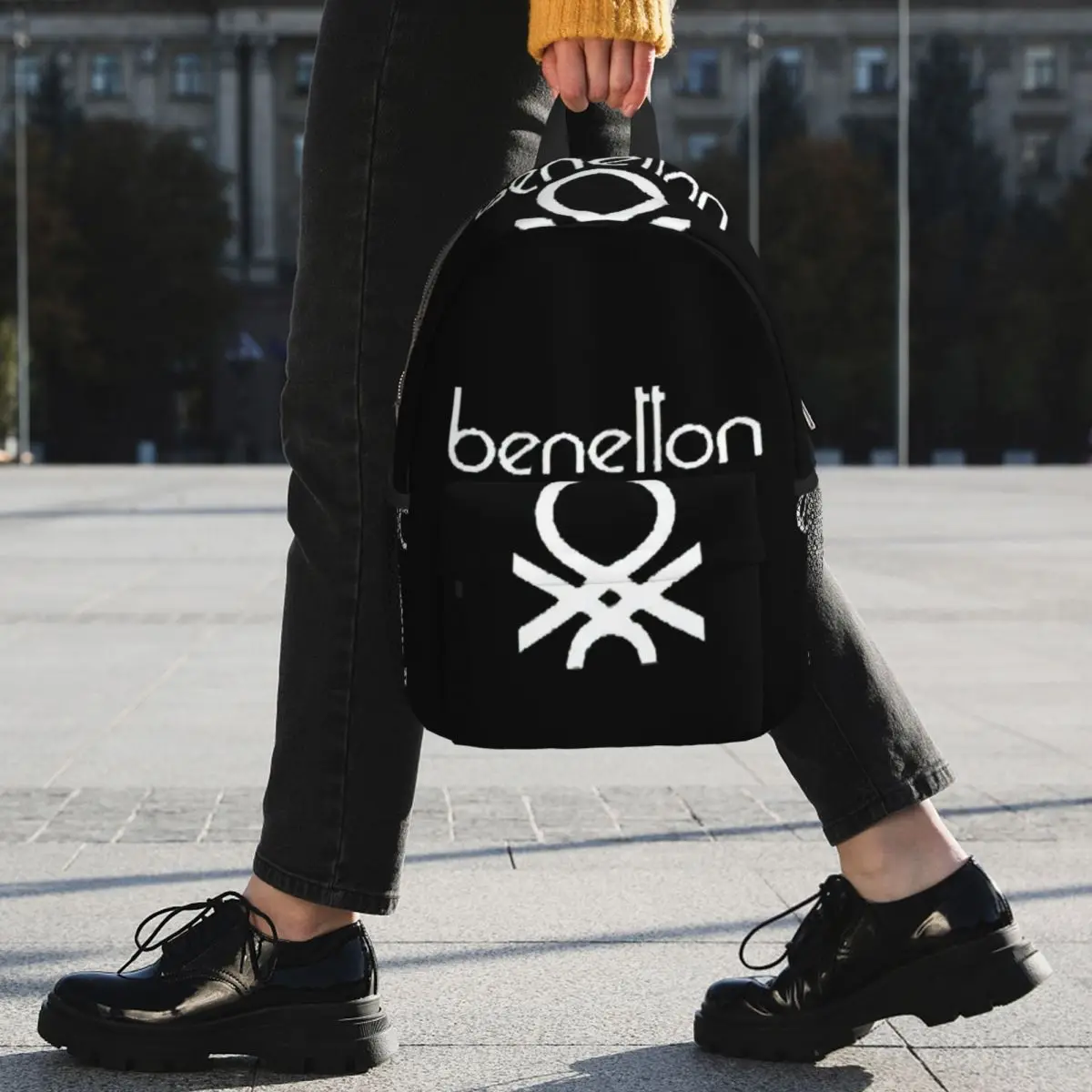 Benetton Formula Team 80s Collection Backpack Student BookBag Men Women School Bag Computer Shoulder Bags