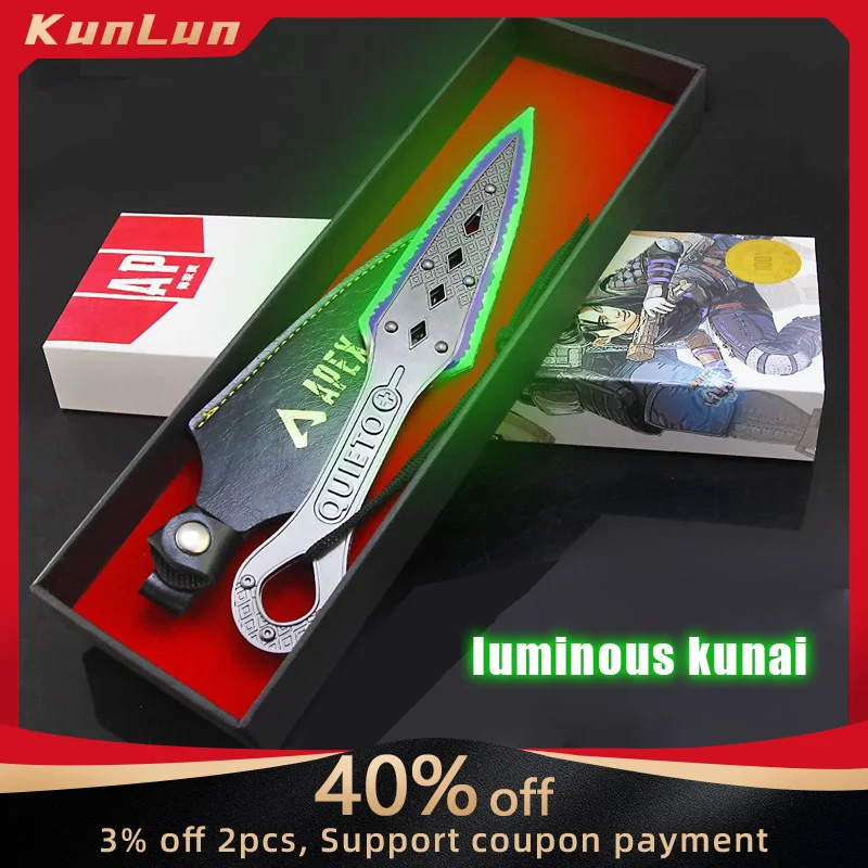 Apex Legends Wraith Kunai All Style Luminous / Rotatable / Gift Box Serie Heirloom Alloy Model Safe Training Knife Toy Sword Boy