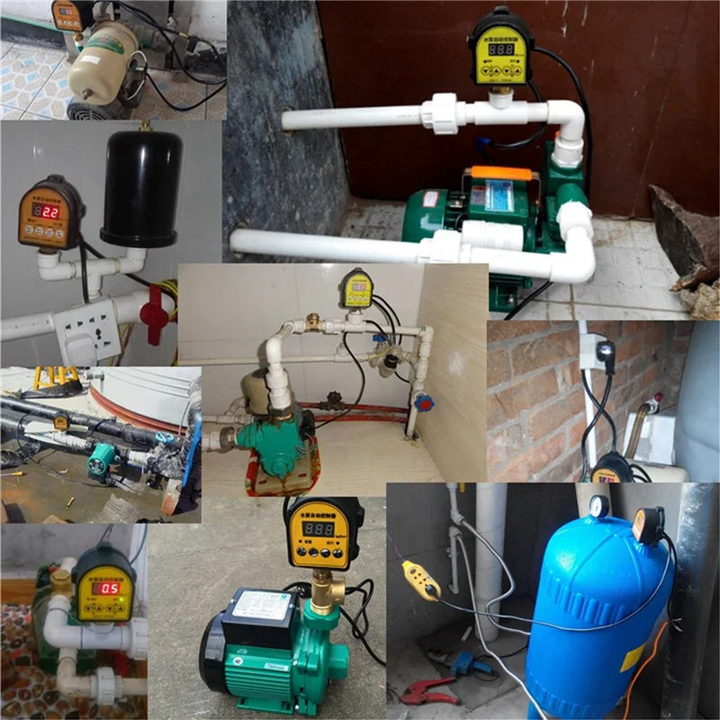 

ABMI-контроллер давления, переключатель 0-10 бар, 1/2 дюйма, интерфейс, водяной масляный компрессор, 220 В, цифровой автоматический водяной насос вкл/выкл, вилка европейского стандарта