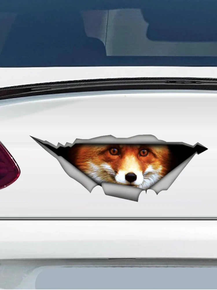 V142# Car Sticker Fox Pet Waterproof Vinyl Decal Car Accessories Pegatinas Para Coche DIY Car Styling