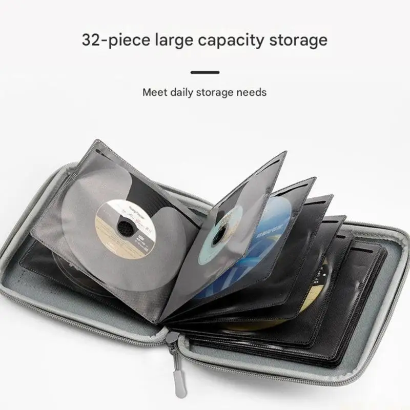 

M5TD Universal Media Storage Case Oxford Fabric Bags Holds Up 32 Discs For Home