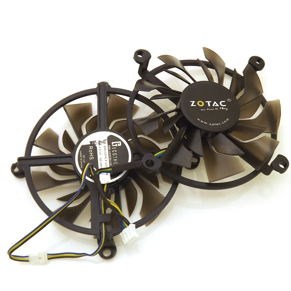 Free Shipping 2pcs/lot Cooler Fan 12V 83mm 4Pin For ZOTAC GTX 950-2GD5 TSI PA GTX 960-4GD5 HB Graphics Card Cooling Fan