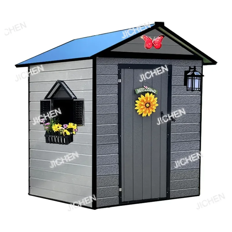 

Металлический сарай для хранения инструментов 6x6 футов с окнами, запираемый, водонепроницаемый, для двора и сада