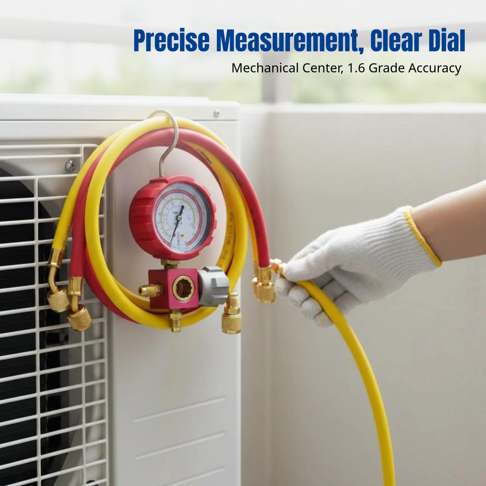 

Pressure Gauge, Air Conditioner Meter, Dual/Single Gauge, R22 R410A, Diagnostic, Charging