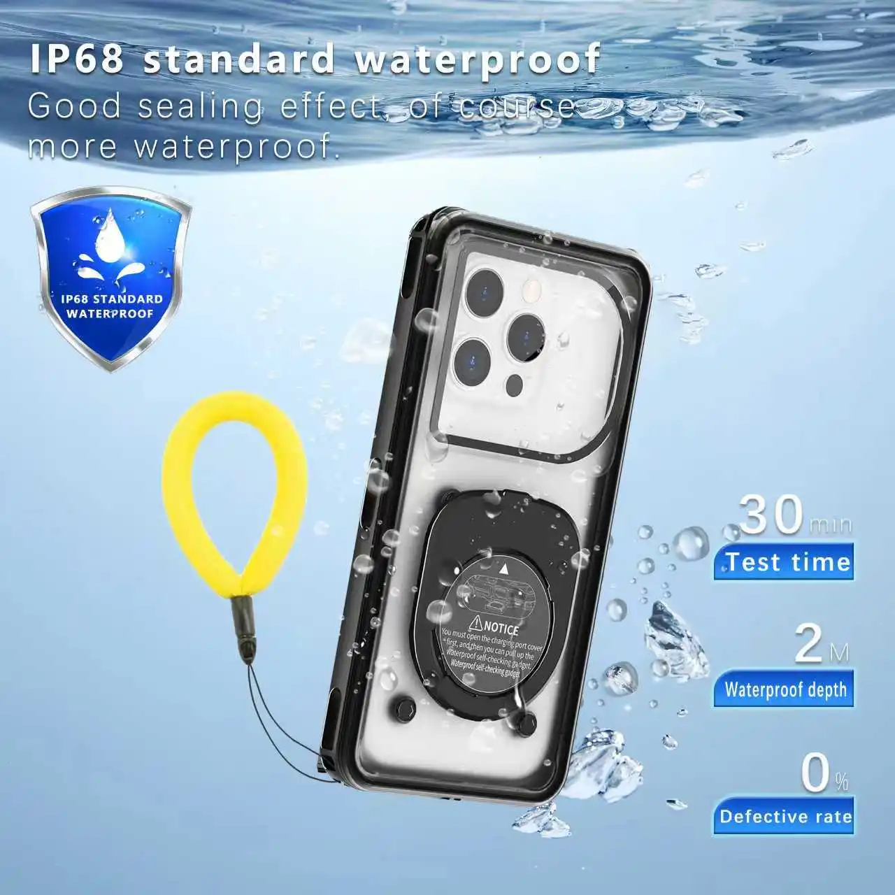 

Shellbox-New Hot Selling Waterproof Phone Case, Universal 6.9 Inch Model Underwater Touch Waterproof Dustproof Drop Protection c