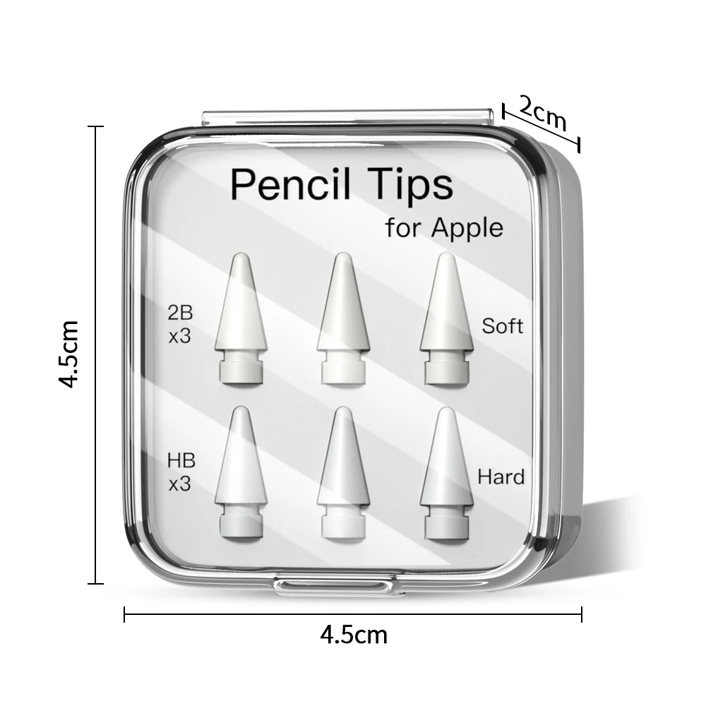 Bleistiftspitze für Apple Bleistiftspitze 3/6 Stück Doppelschicht 2B HB Dünne, weiche, harte Ersatzspitze für Apple Pencil 1. und 2. Generation – Detail 24
