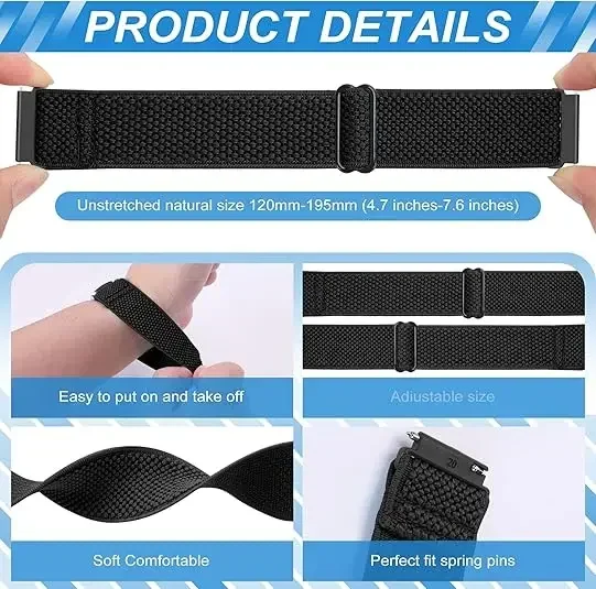 20 22mm Nylon Watch Strap For POLAR Vantage M M2/V2 SHIFT/V3 Braided Band Grit X Pro IGNITE 3 2 Bracelet Correa Accessories Belt